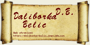Daliborka Belić vizit kartica